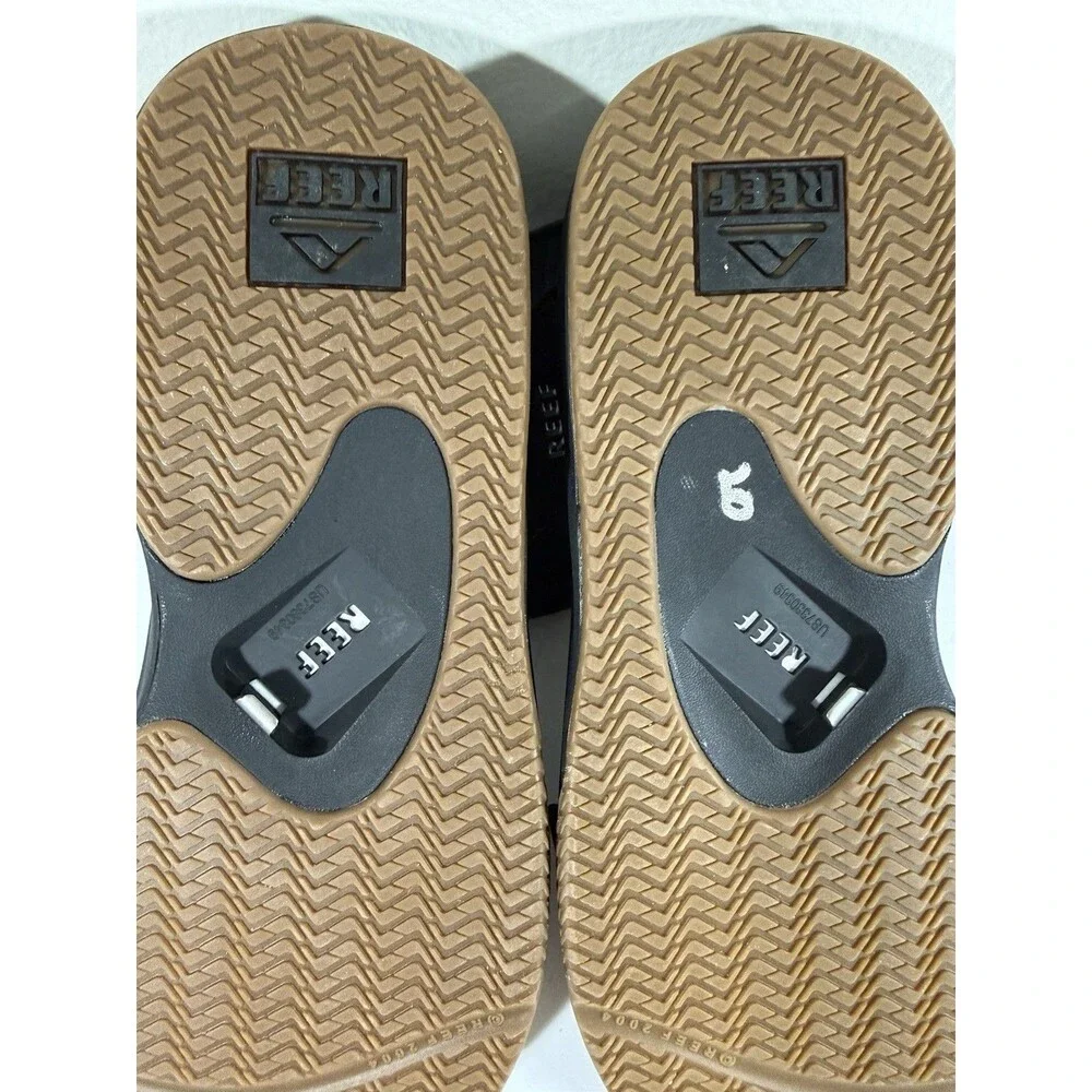 Reef Fanning Baja Sandal Black Men Size 13 Unisex EURO 46 Built In Bottle Opener
